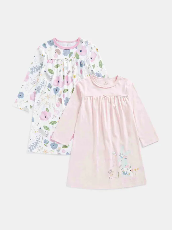 Set 2 nightgowns - Rabbit and Flowers