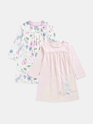 Set 2 nightgowns - Rabbit and Flowers